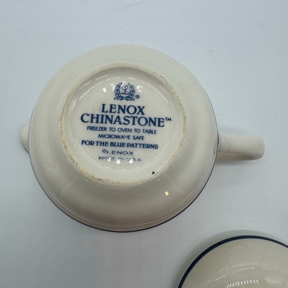 Vintage Lenox pinstripe creamer with lid - Picture 10 of 10